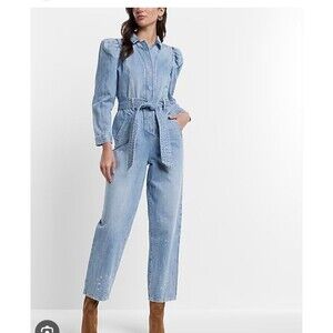Express denim jumpsuit new
